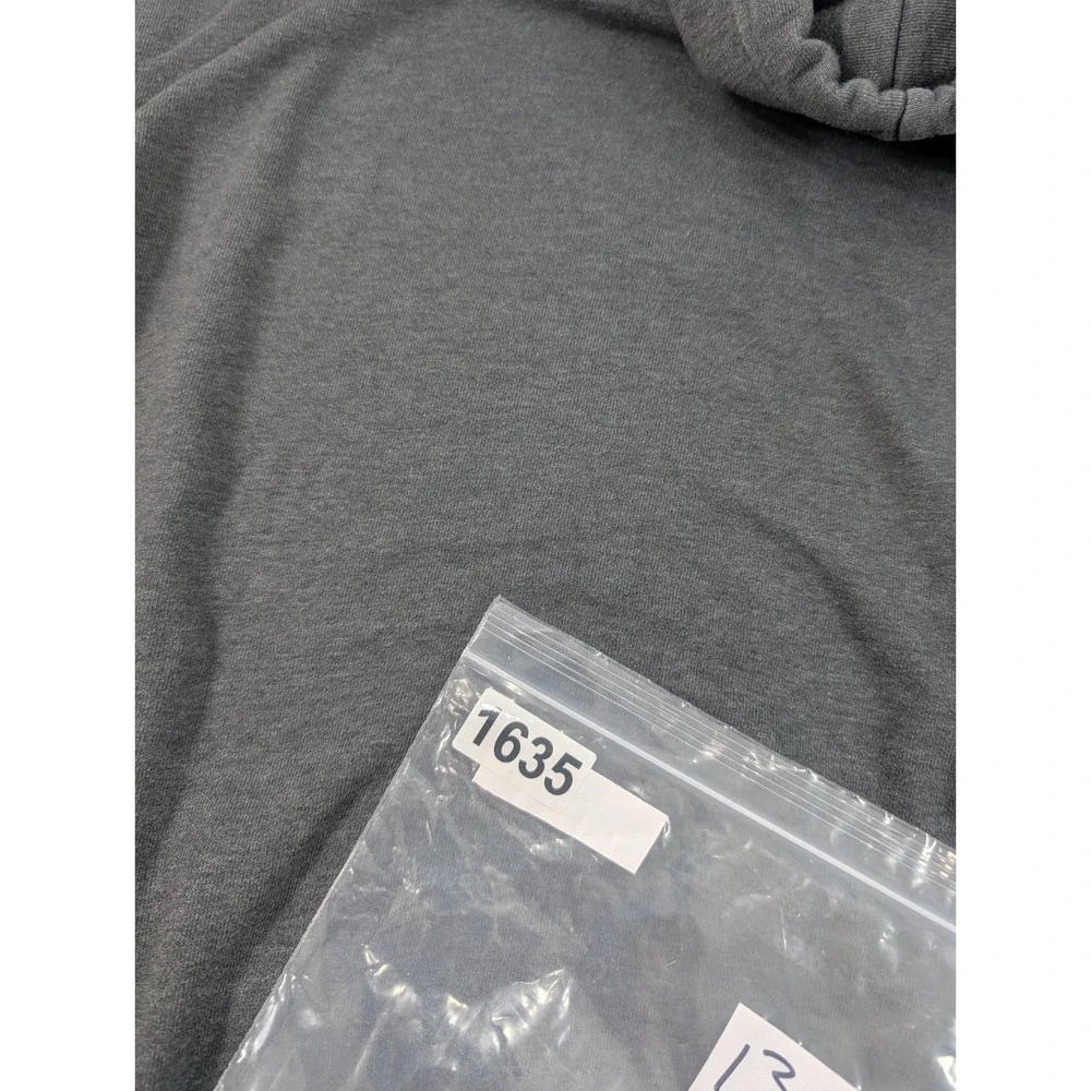 The North Face Hoodie Mens Medium Gray Box NSE‎ Logo Sweatshirt Fleece Pullover